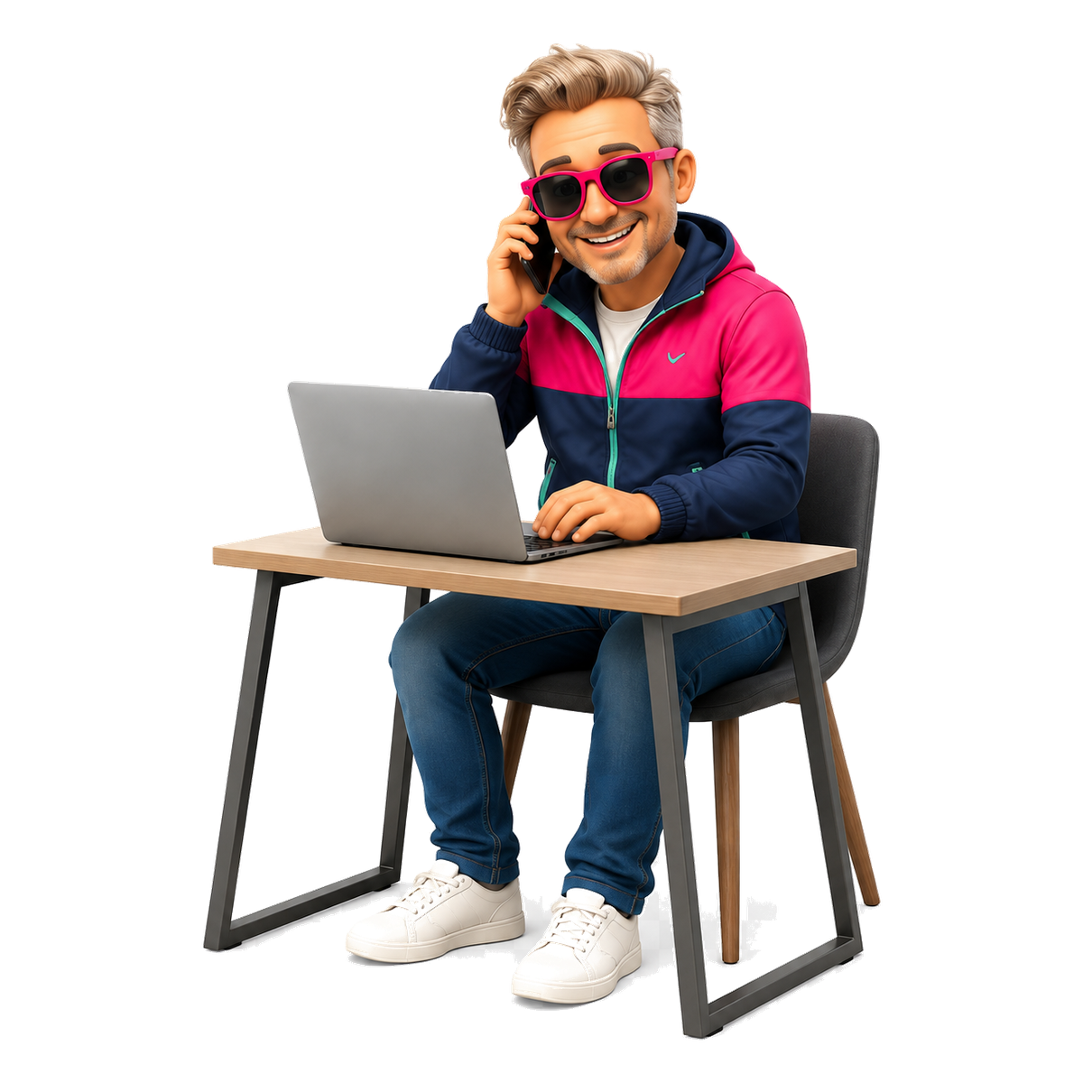Brand Your Wear - bellen achter laptop